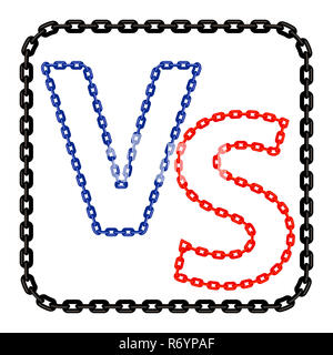 Concept of Confrontation, Together, Standoff, Final Fighting. Versus VS Letters Fight Background Stock Photo