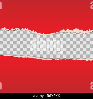 Decorative Christmas red torn paper using as background Stock Vector