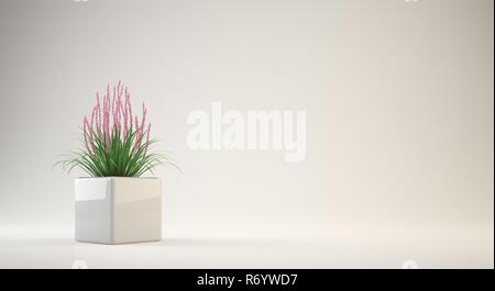 3d rendering of a flower pot for interior or conceptual design Stock Photo