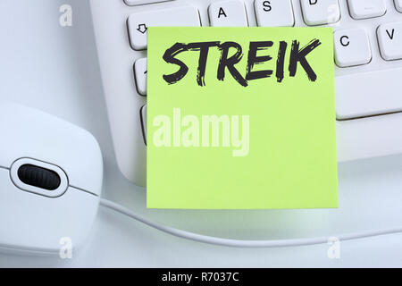 strike strike demonstration demo protest business concept mouse Stock Photo