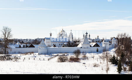 panoramic view of Pokrovsky Monastery in Suzdal Stock Photo