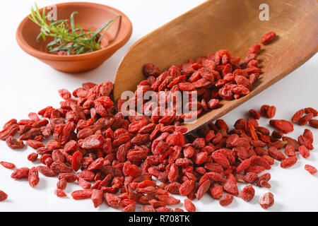 goji berries and rosemary Stock Photo