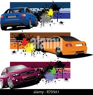 Three cars. Vector illustration Stock Vector Image & Art - Alamy