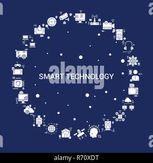 Creative Smart Technology icon Background Stock Vector