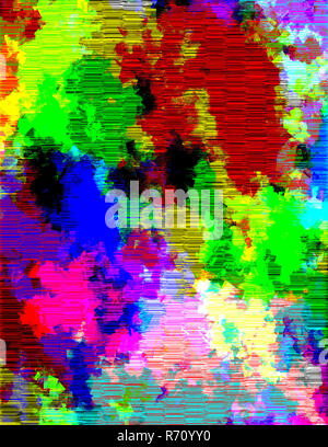 Multi hued Vivid Background Colorful Stains and Lines