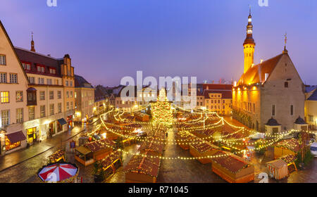 Christmas Market in Tallinn, Estonia Stock Photo