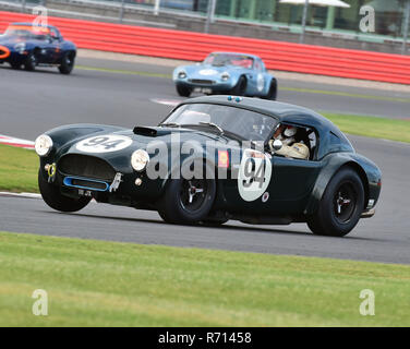 Michael Gans, Andy Wolfe, AC Cobra, 111 JX, International Trophy for Classic GT Cars, Pre 66, Silverstone Classic 2015, cars, Chris McEvoy, circuit ra Stock Photo