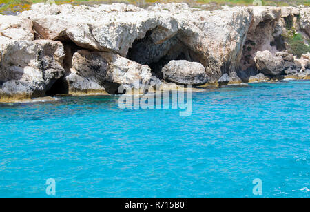 sea caves cyprus Stock Photo