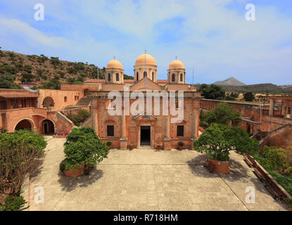 Agia Triada, Holy Trinity Monastery, cross-domed church, Akrotiri Peninsula, Crete, Greece Stock Photo