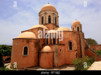 Agia Triada, Holy Trinity Monastery, cross-domed church, Akrotiri Peninsula, Crete, Greece Stock Photo