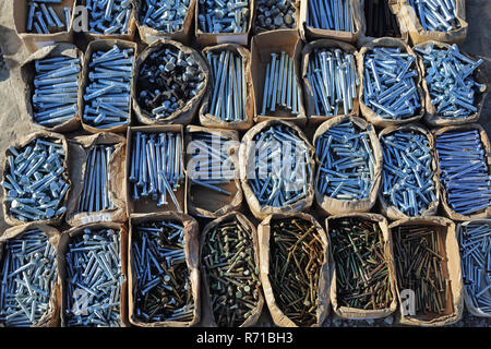 Bolts in Boxes Stock Photo