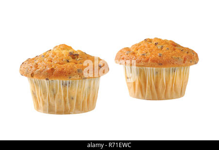 Two Stracciatella Muffins Stock Photo