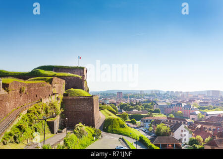 Belfort cityscape with Vauban citadel in France Stock Photo