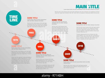 Vector Infographic diagonal timeline report template with 3d colored ...
