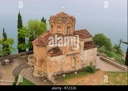 St John Theologian-Kaneo Church, Ohrid lake, Macedonia Stock Photo