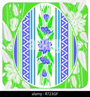 Beautiful Easter egg hunt invitation flyer, template for card or poster Stock Vector