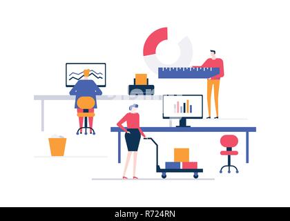 Business analytics - flat design style colorful illustration Stock Vector