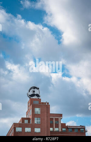 The Natty Boh Tower, in Canton, Baltimore, Maryland Stock Photo