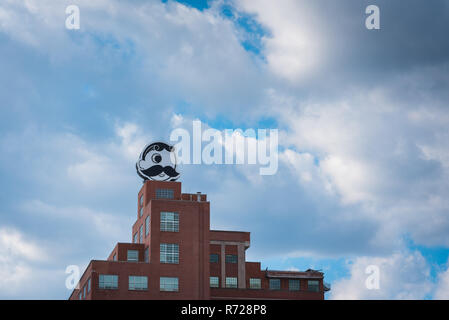 The Natty Boh Tower, in Canton, Baltimore, Maryland Stock Photo