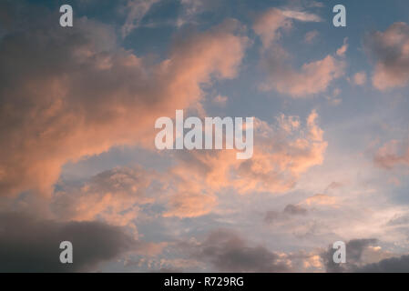 Clouds in the sky at sunset Stock Photo