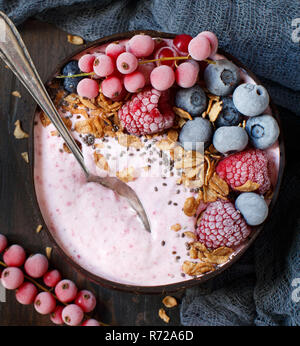 Native American wild berry smoothie bowls