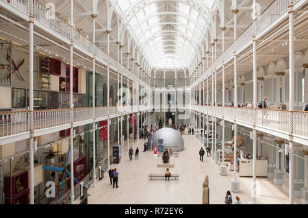The interior of National Museum of Scotland in Edinburgh, Scotland Stock Photo
