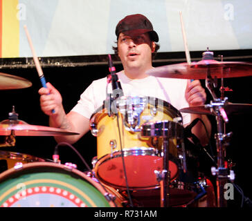 Vinnie Fiorello with Less Than Jake performs in concert at Club Revolution, in Ft. Lauderdale Florida on July 23, 2007. Stock Photo