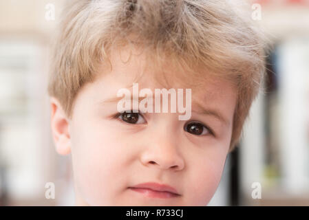 Having A Modern Haircut Boy Child With Stylish Blond Hair Small