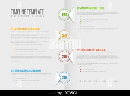timeline report template with buttons and icons,... Vector Infographic timeline report template with icons Stock Vector ...