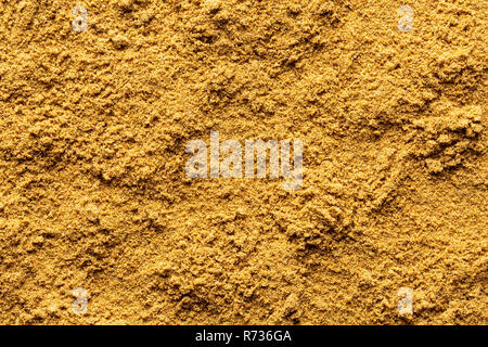 Caraway seeds powder full frame image background, top view Stock Photo