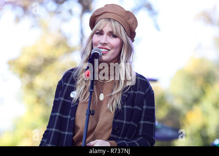 CALABASAS, LOS ANGELES, CA, USA - DECEMBER 02: Singer Natasha Bedingfield performs onstage at the One Love Malibu Festival Benefit Concert For Woolsey Stock Photo