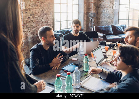 Designers having meeting in studio Stock Photo