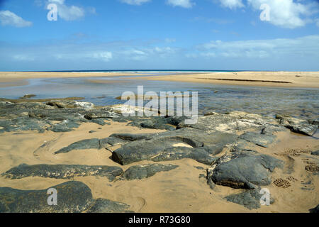 Barham River mouth at Apollo Bay along the Great Ocean Road Stock Photo