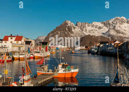 Henningsvaer, Lofoten Islands, Nordland, Norway Stock Photo