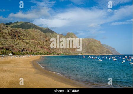 Teresitas sand beach at the north of Tenerife island Stock Photo