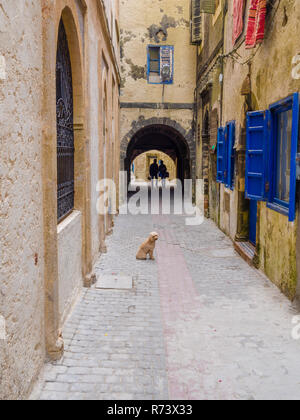 Fragments from the alleys of the medina in Essaouira, Morocco Stock Photo