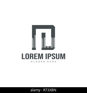 Initial letter logo template. Minimalist letter logo template design Stock Vector