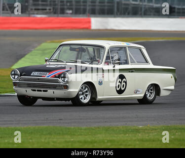 Viggo Lund, Martin Strommen, Ford Lotus Cortina, John Fitzpatrick Trophy, Under 2 litre touring cars, U2TC, Silverstone Classic 2016, 60's cars, Chris Stock Photo