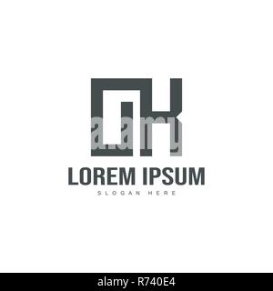 Initial letter logo template. Minimalist letter logo template design Stock Vector