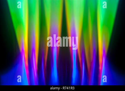 Light dispersion from a compact disk surface. Rainbow effect. Stock Photo