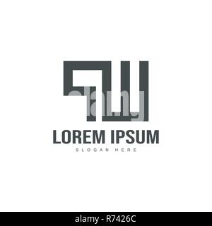 Initial letter logo template. Minimalist letter logo template design Stock Vector