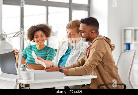 team working on user interface design at office Stock Photo