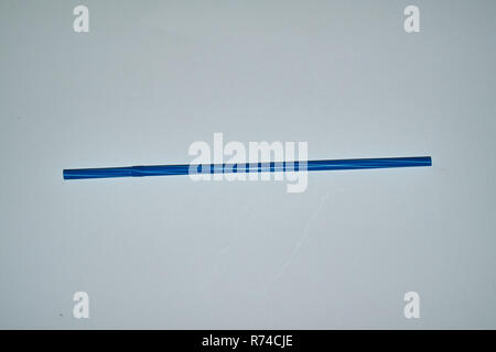 Stop using Plastic straws, Stop plastic pollution on sea, the refusal of disposable plastic drinking straws. Stock Photo
