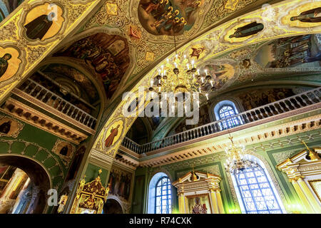 Kazan, Russia - June 10, 2018: Interior of the Annunciation Cathedral of the Kazan Kremlin, Tatarstan Stock Photo