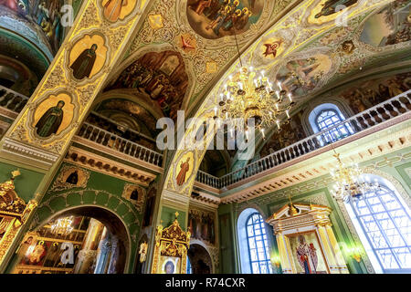 Kazan, Russia - June 10, 2018: Interior of the Annunciation Cathedral of the Kazan Kremlin, Tatarstan Stock Photo