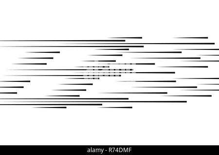 Isolated speed lines. The effect of movement to your design. Black lines on a transparent background.The flying particles.vector illustration.The movement forward Stock Photo