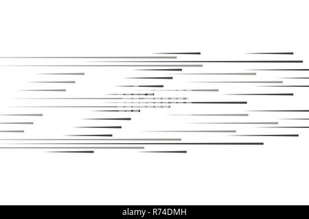 Isolated speed lines. The effect of movement to your design. Black lines on a transparent background.The flying particles.vector illustration.The movement forward Stock Photo