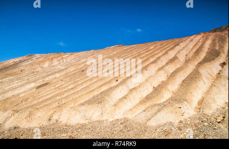 Rock formations in abandoned copper mine Stock Photo