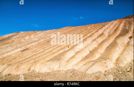 Rock formations in abandoned copper mine Stock Photo