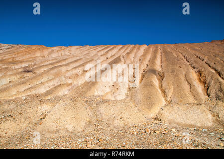 Rock formations in abandoned copper mine Stock Photo